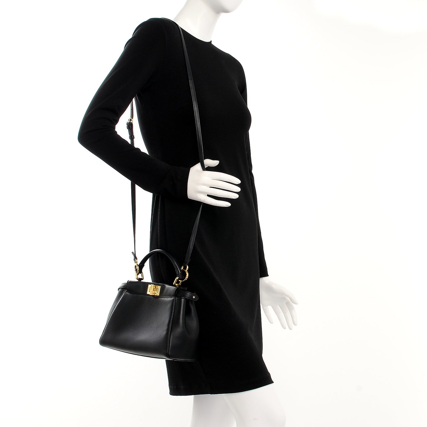 Nappa Mini Peekaboo Iconic Satchel Black