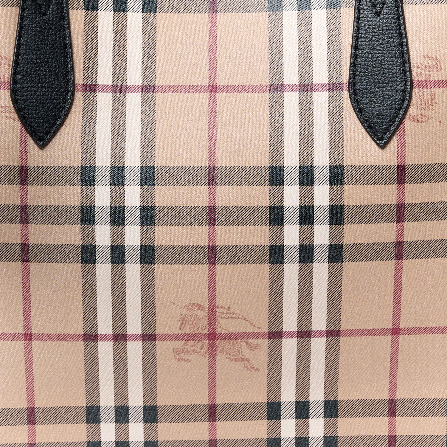 Burberry Grainy Calfskin Haymarket Check Medium Reversible Tote Black 12 of 17