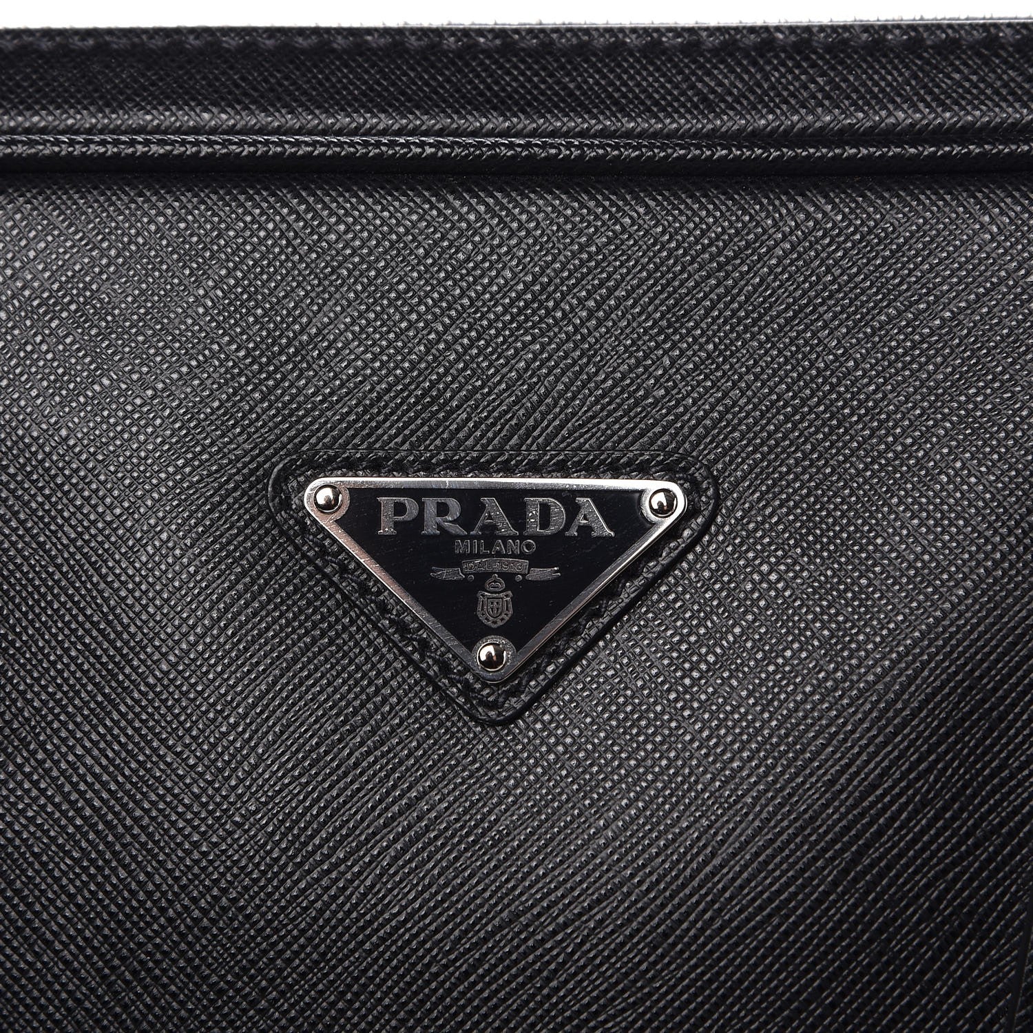 Prada Saffiano Travel Briefcase Black 6 of 9