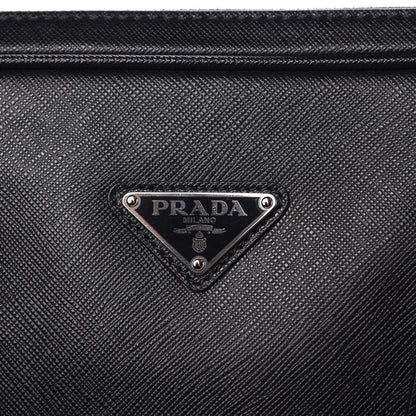 Prada Saffiano Travel Briefcase Black 6 of 9