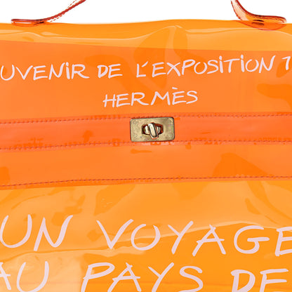 Hermes Vinyl Souvenir De L'Exposition Kelly Orange 8 of 14