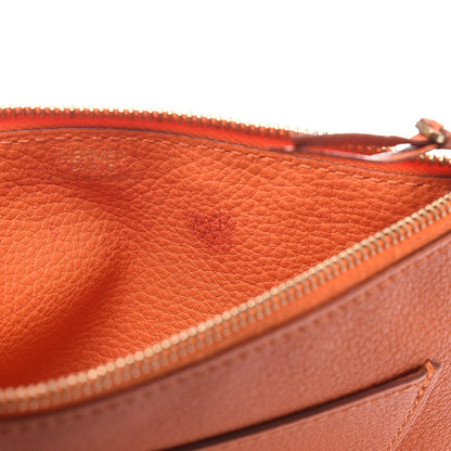 Hermes Togo Dogon Duo Wallet Orange 10 of 11