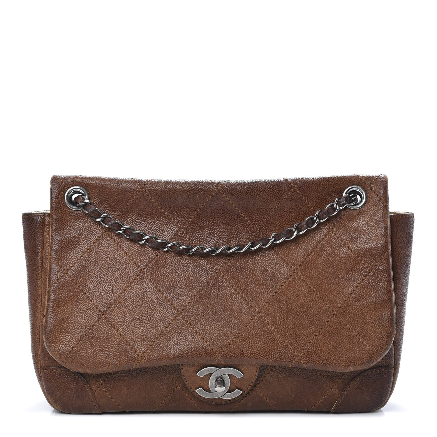 Chanel Caviar Outdoor Ligne Flap Brown 1 of 16