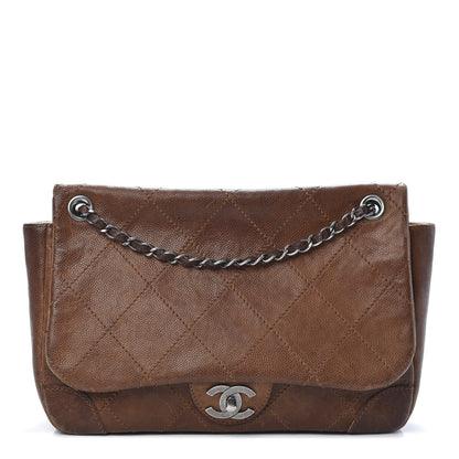 Chanel Caviar Outdoor Ligne Flap Brown 1 of 16