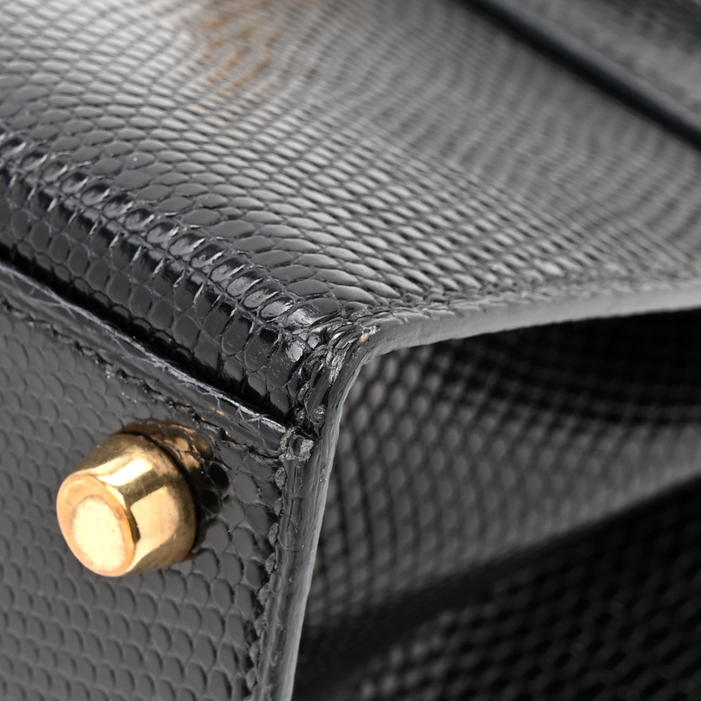 Lizard Mini Kelly Sellier 20 Black