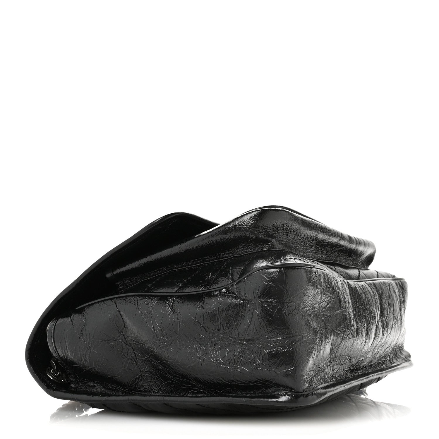 Saint Laurent Crinkled Calfskin Matelasse Monogram Large Niki Chain Satchel Black 4 of 10