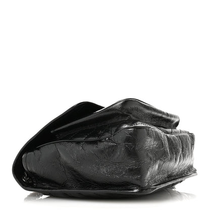 Saint Laurent Crinkled Calfskin Matelasse Monogram Large Niki Chain Satchel Black 4 of 10