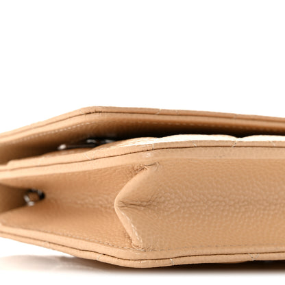 Chanel Caviar Quilted Wallet on Chain WOC Beige 10 of 11