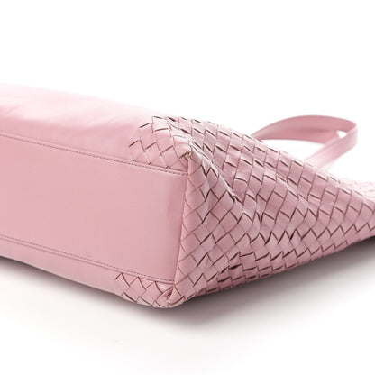 Bottega Veneta Calfskin Leggero Intrecciato Tote Mallow 7 of 10