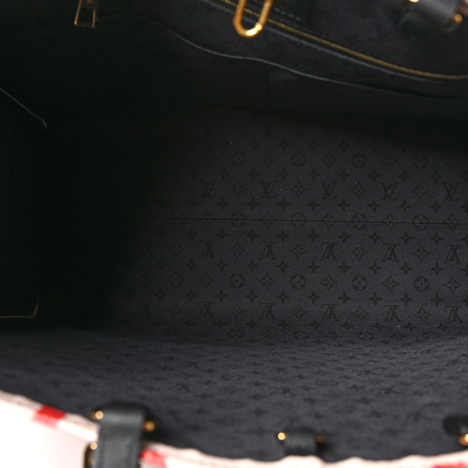 Louis Vuitton Monogram Giant Crafty Onthego GM Creme Rouge Black 5 of 9