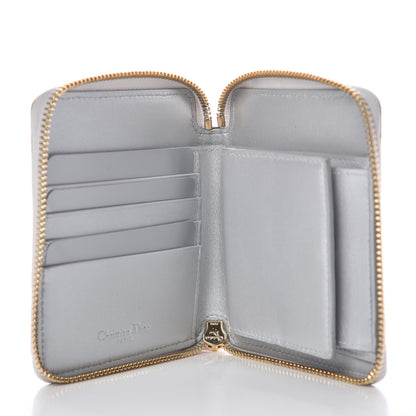 Christian Dior Metallic Calfskin Cannage Lady Dior Medium Wallet Silver 5 of 7