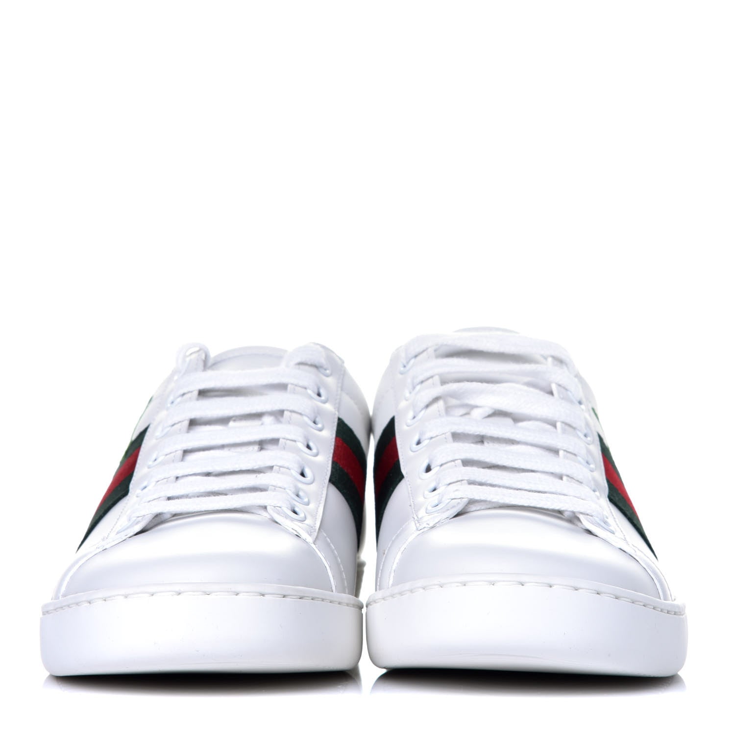 Gucci Calfskin Web Cherry Embroidered Womens Ace Sneakers 37 White 2 of 9
