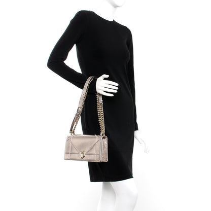 Christian Dior Metallic Grained Calfskin Small Diorama Flap Bag Copper 3 of 8
