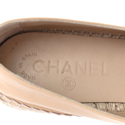 Chanel Lambskin CC Espadrilles 39 Beige Black 6 of 12
