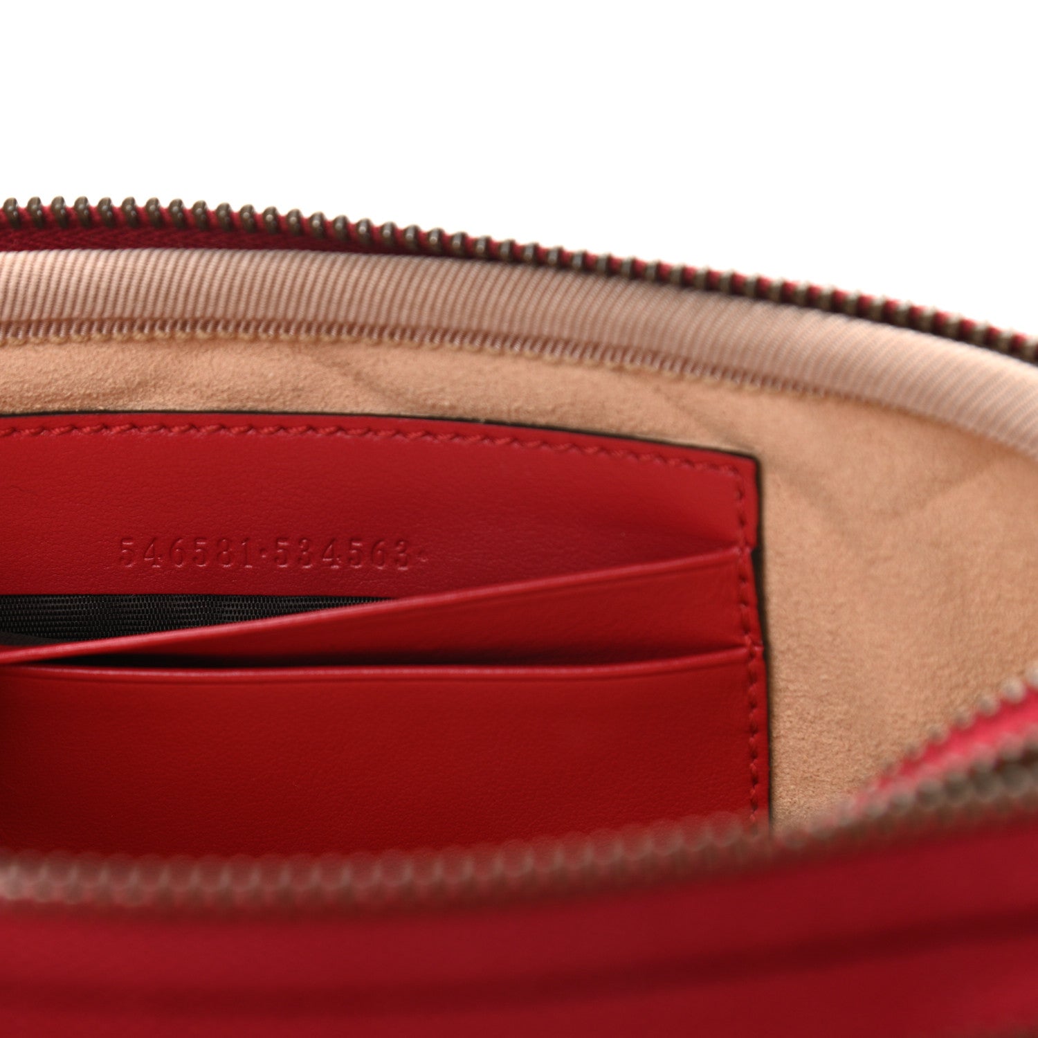 Gucci Calfskin Matelasse Mini GG Marmont Chain Crossbody Bag Hibiscus Red 9 of 16
