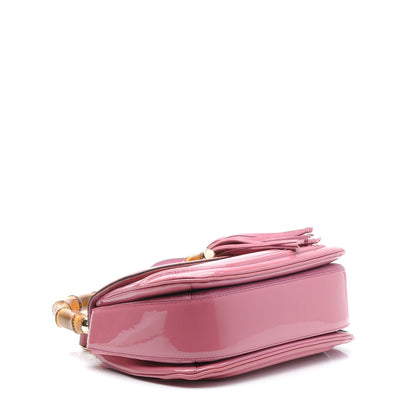 Gucci Patent Medium New Bamboo Top Handle Bag Pink 4 of 9