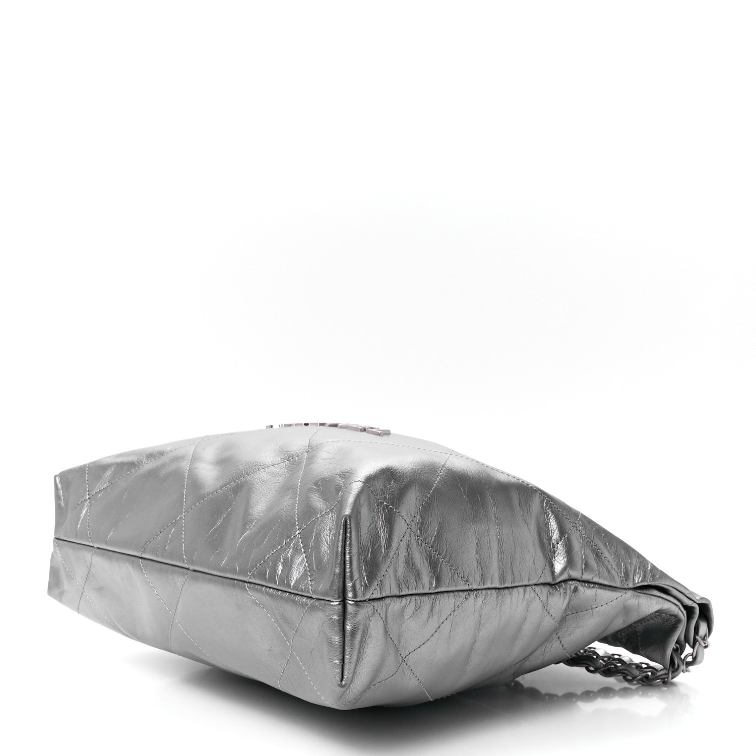 Chanel Metallic Calfskin Quilted Chanel 22 Silver 10 of 12