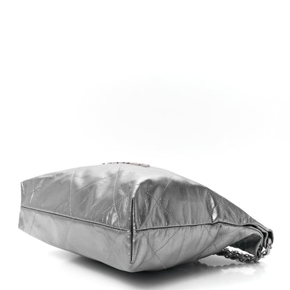Chanel Metallic Calfskin Quilted Chanel 22 Silver 10 of 12