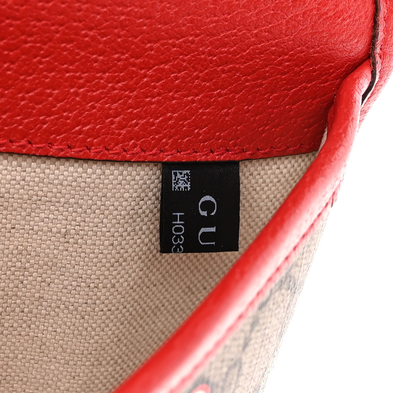 Gucci GG Supreme Monogram Apple Interlocking G Belt Bag Beige Multicolor Lobster Red 7 of 13