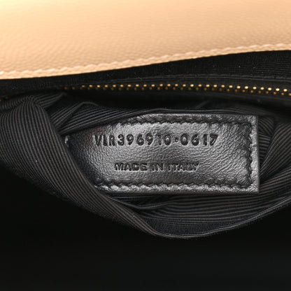 Saint Laurent Grain De Poudre Matelasse Chevron Large Monogram Satchel Nude Powder 6 of 9