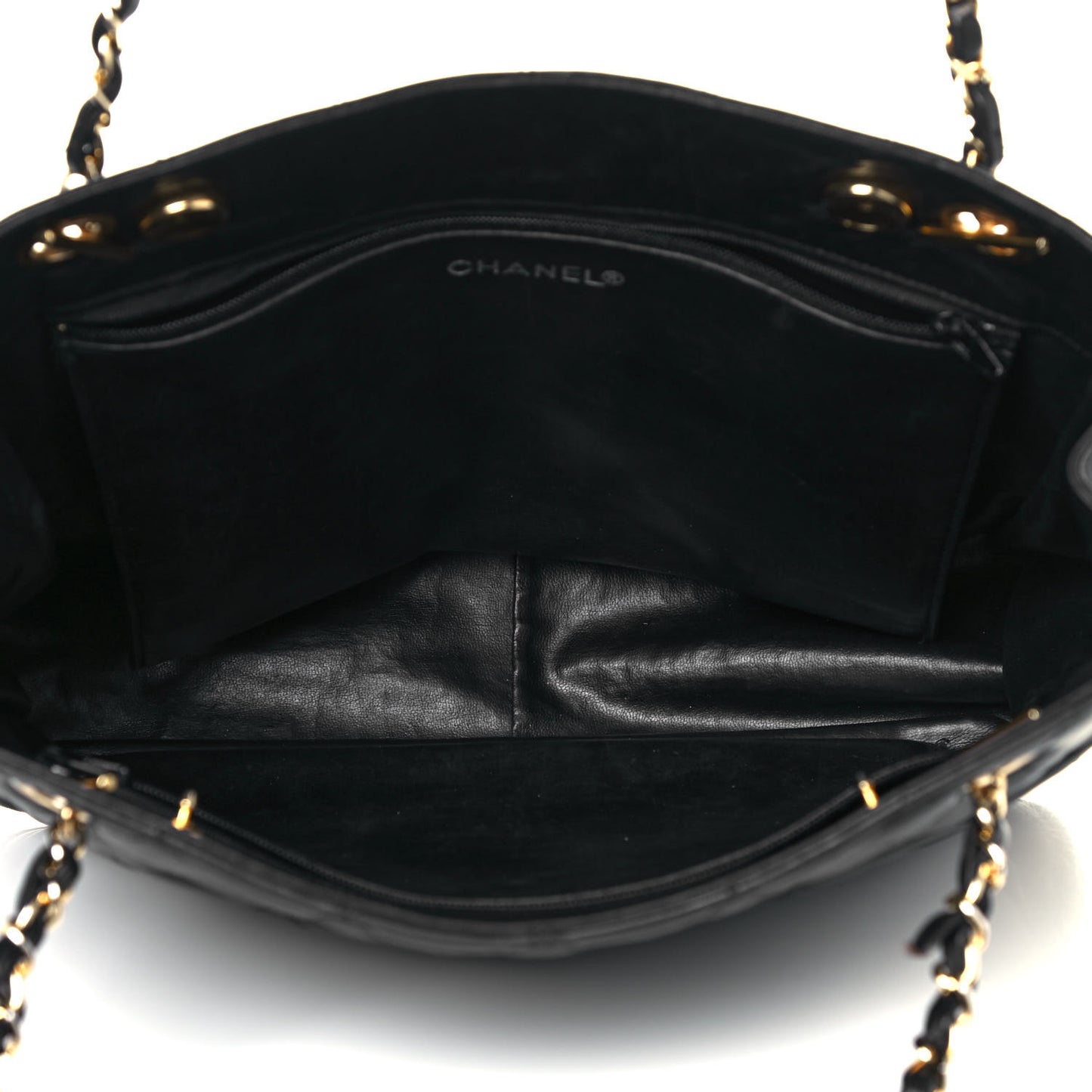Lambskin Quilted Shoulder Bag Black