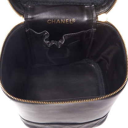 Chanel Calfskin Cosmetic Vanity Bag Black 7 of 10