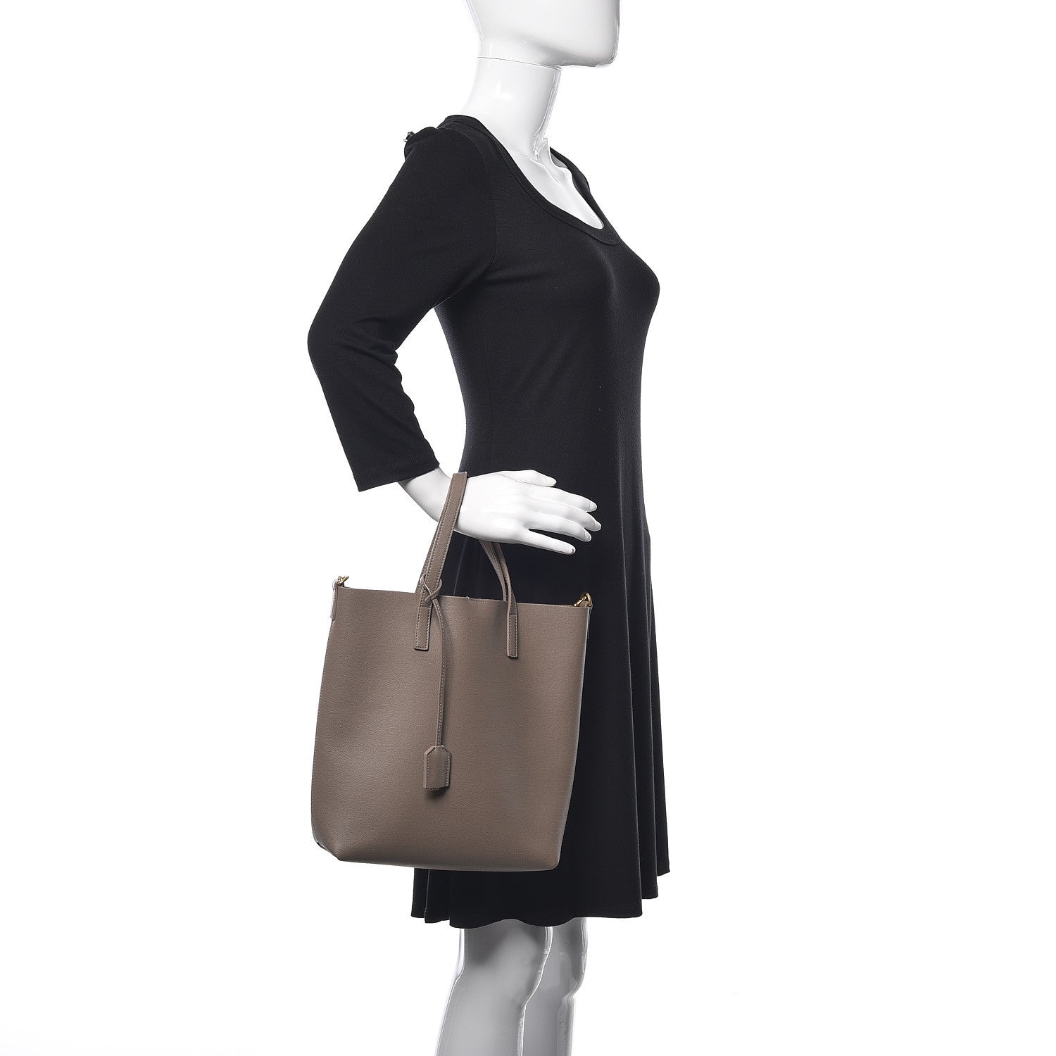Saint Laurent Calfskin Toy Shopping Tote Light Natural 3 of 12