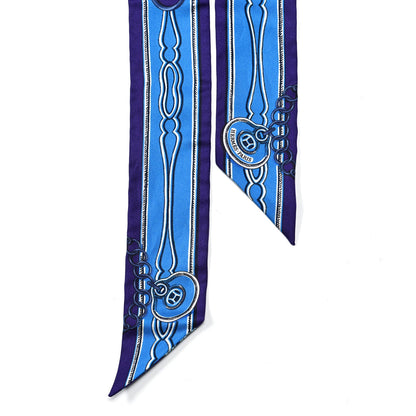 Hermes Silk Maillons Twilly Ultra Violet Cobalt 3 of 6