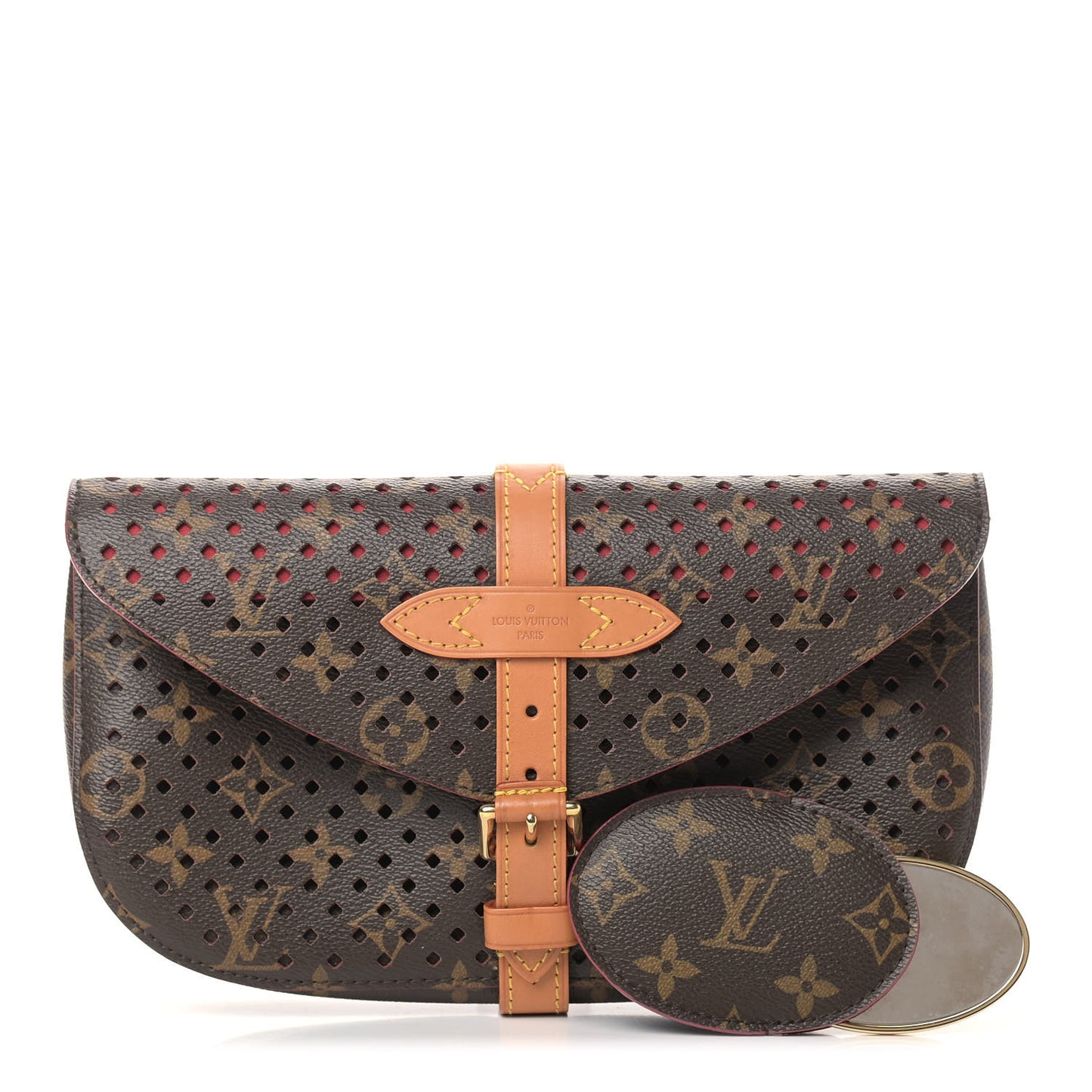 Monogram SC Flore Clutch Saumur Corail