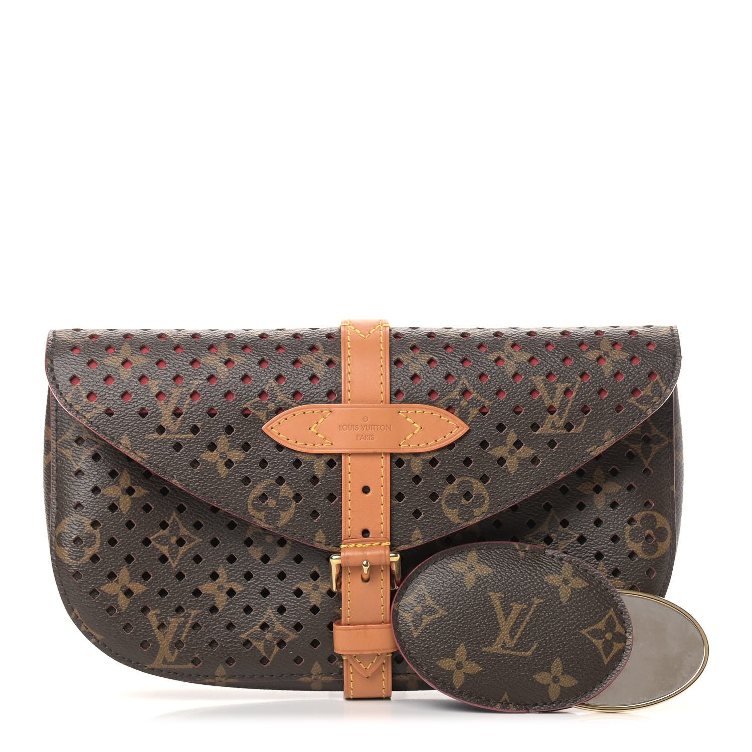 Louis Vuitton Monogram SC Flore Clutch Saumur Corail 1 of 9