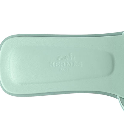 Hermes Epsom Oran Sandals 35.5 Vert Embrun 7 of 10