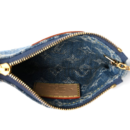 Louis Vuitton Monogram Denim Key Pouch Denim Blue 5 of 7