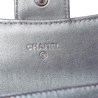 Chanel Iridescent Lambskin Quilted Reissue Flap Card Holder Light Purple 6 of 9