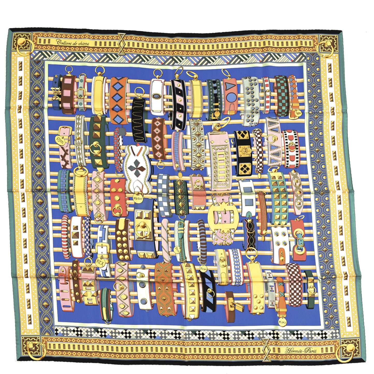 Silk Colliers de Chiens Scarf 90