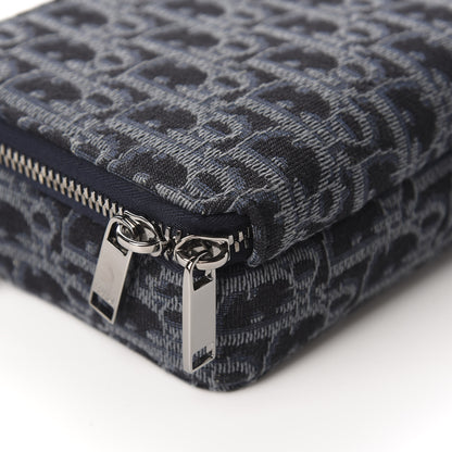Christian Dior Oblique Pouch Navy Blue 6 of 10