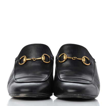Gucci Malaga Kid Horsebit Princetown Mid Heel Mules 36.5 Black 2 of 21