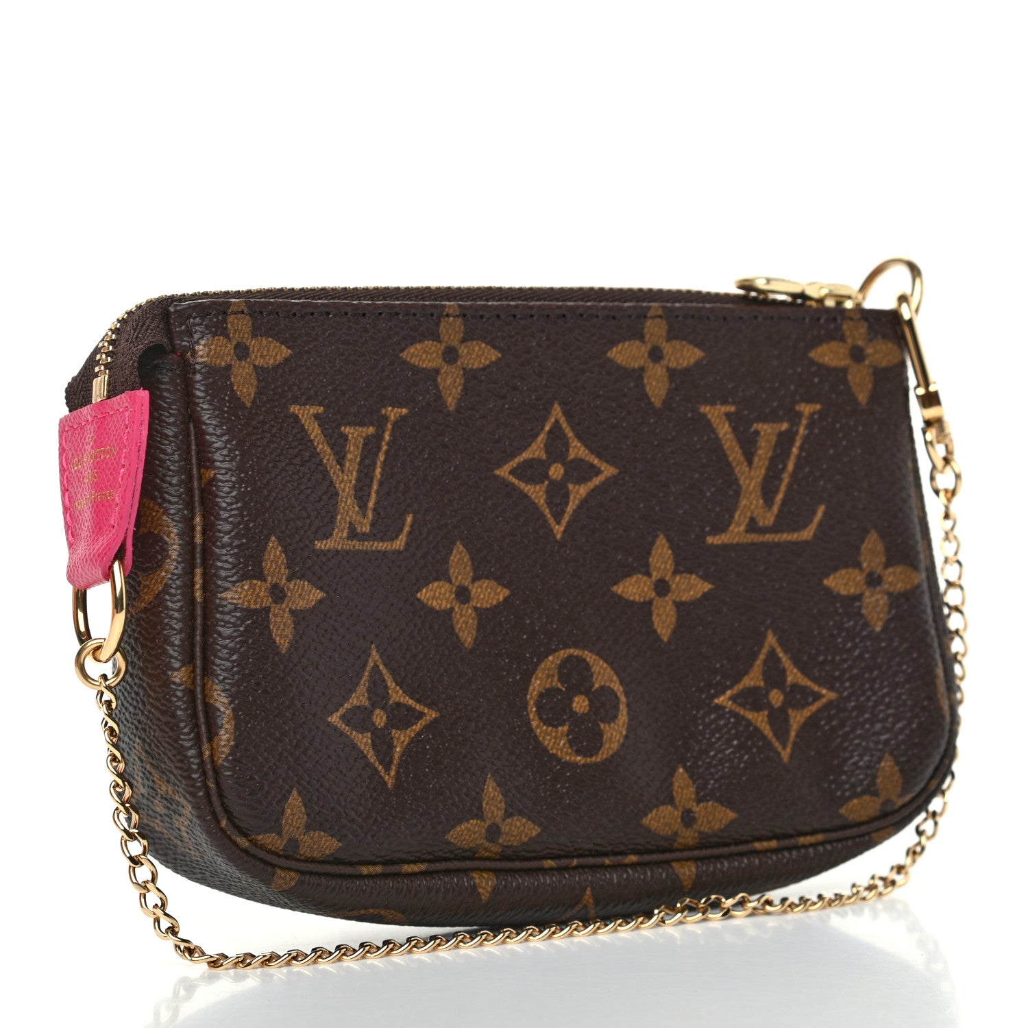 Louis Vuitton Monogram 2019 Christmas Animation Mini Courchevel Pochette Accessories Fuchsia 3 of 8