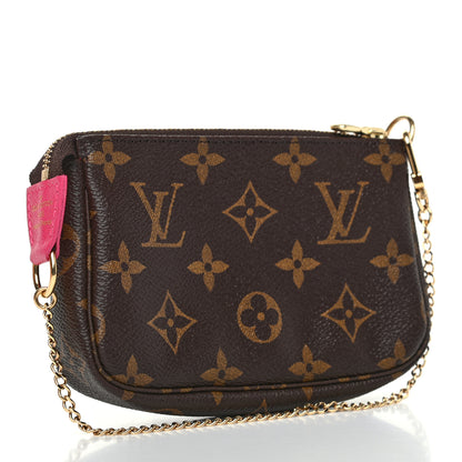 Louis Vuitton Monogram 2019 Christmas Animation Mini Courchevel Pochette Accessories Fuchsia 3 of 8