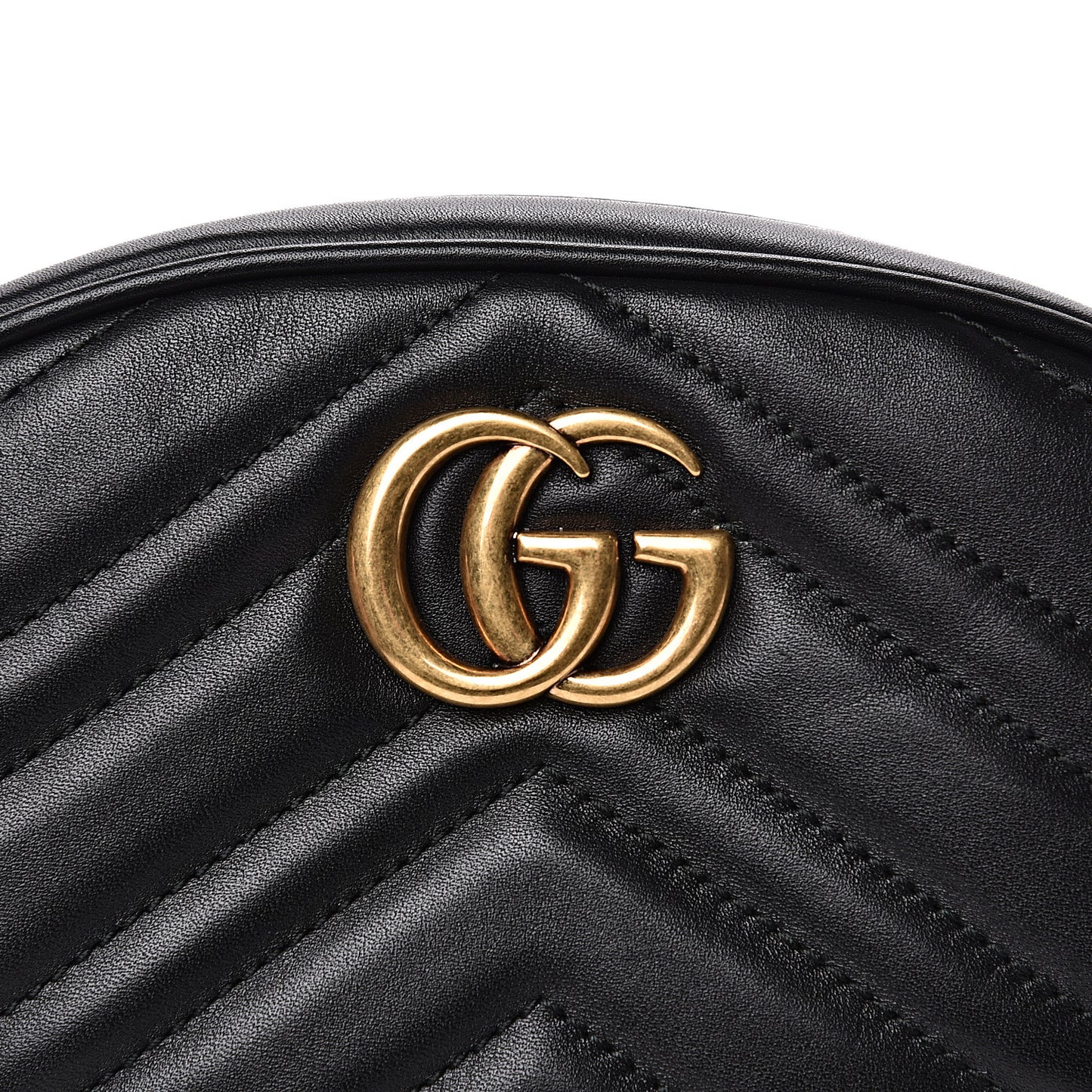 Calfskin Matelasse GG Marmont Belt Bag 85 34 Black