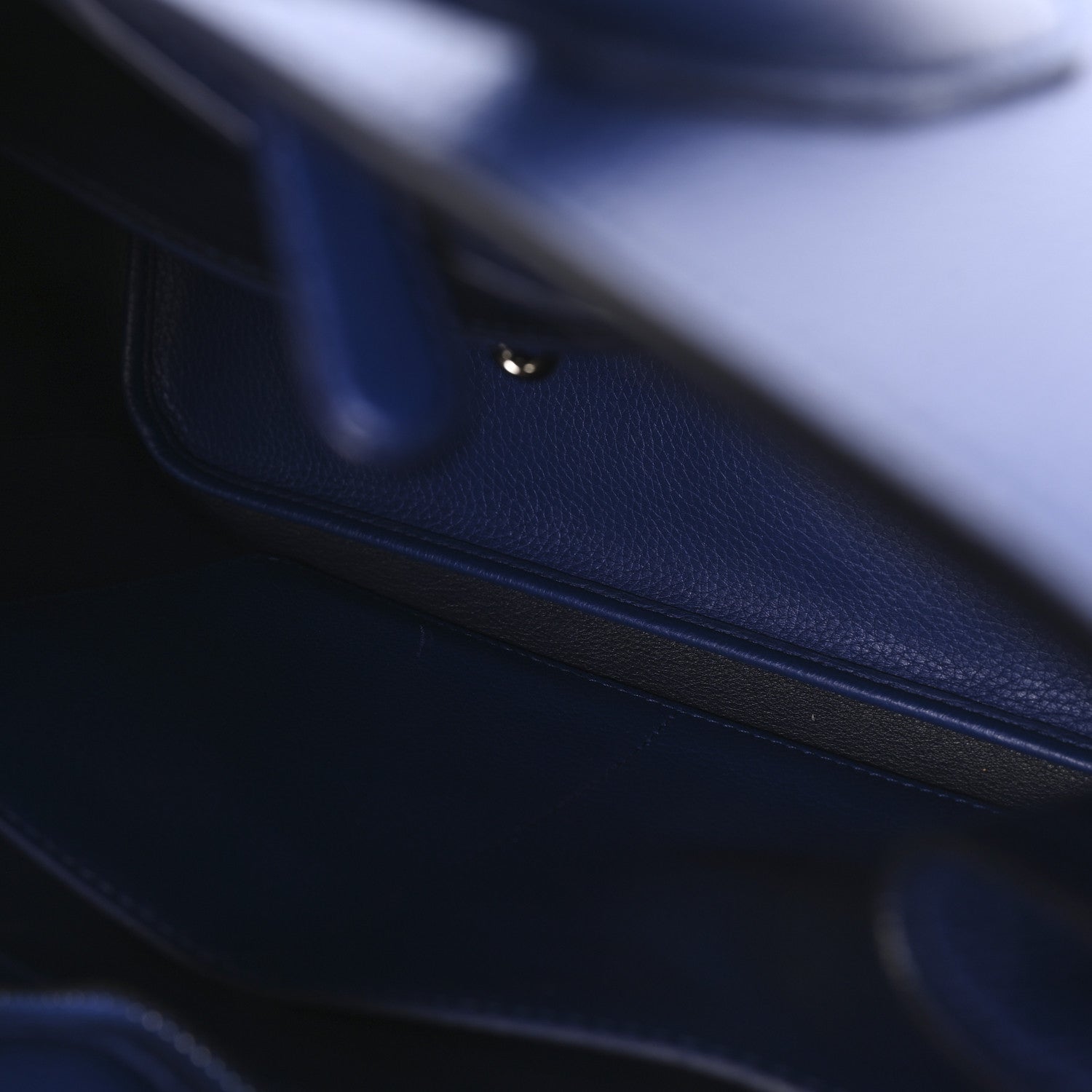 Christian Dior Grained Calfskin Bar Tote Blue 11 of 11
