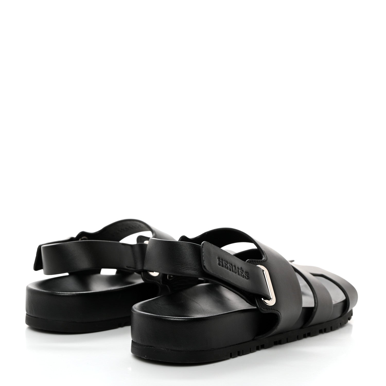 Hermes Calfskin Womens Takara Sandals 38 Black 4 of 9