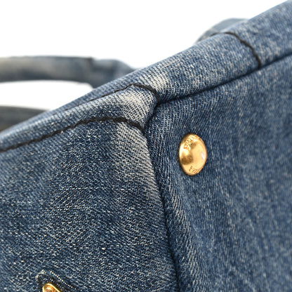 Prada Denim Small Logo Tote Avio 8 of 18