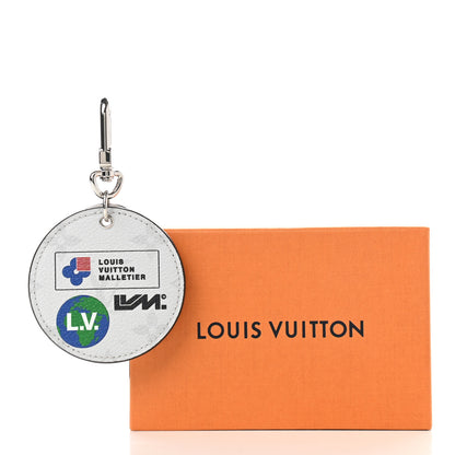 Louis Vuitton Monogram Porte Cle Logo Bag Charm Key Ring White 5 of 5