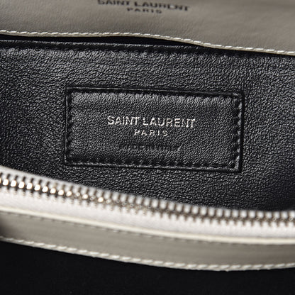 Saint Laurent Calfskin Y Quilted Monogram Small Loulou Chain Satchel Ivory 6 of 11
