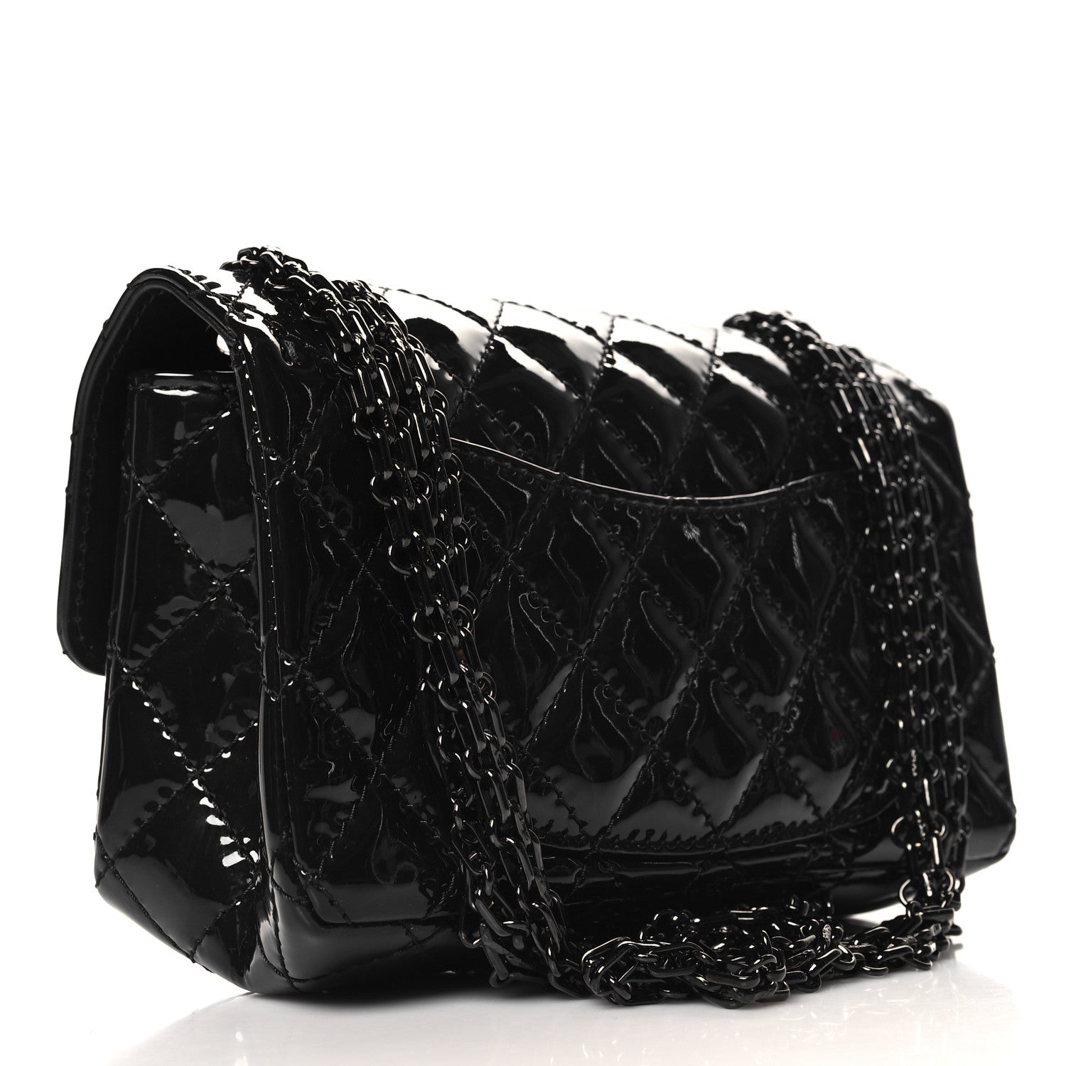 Chanel Patent Calfskin Quilted 2.55 Reissue Mini Flap So Black 3 of 10