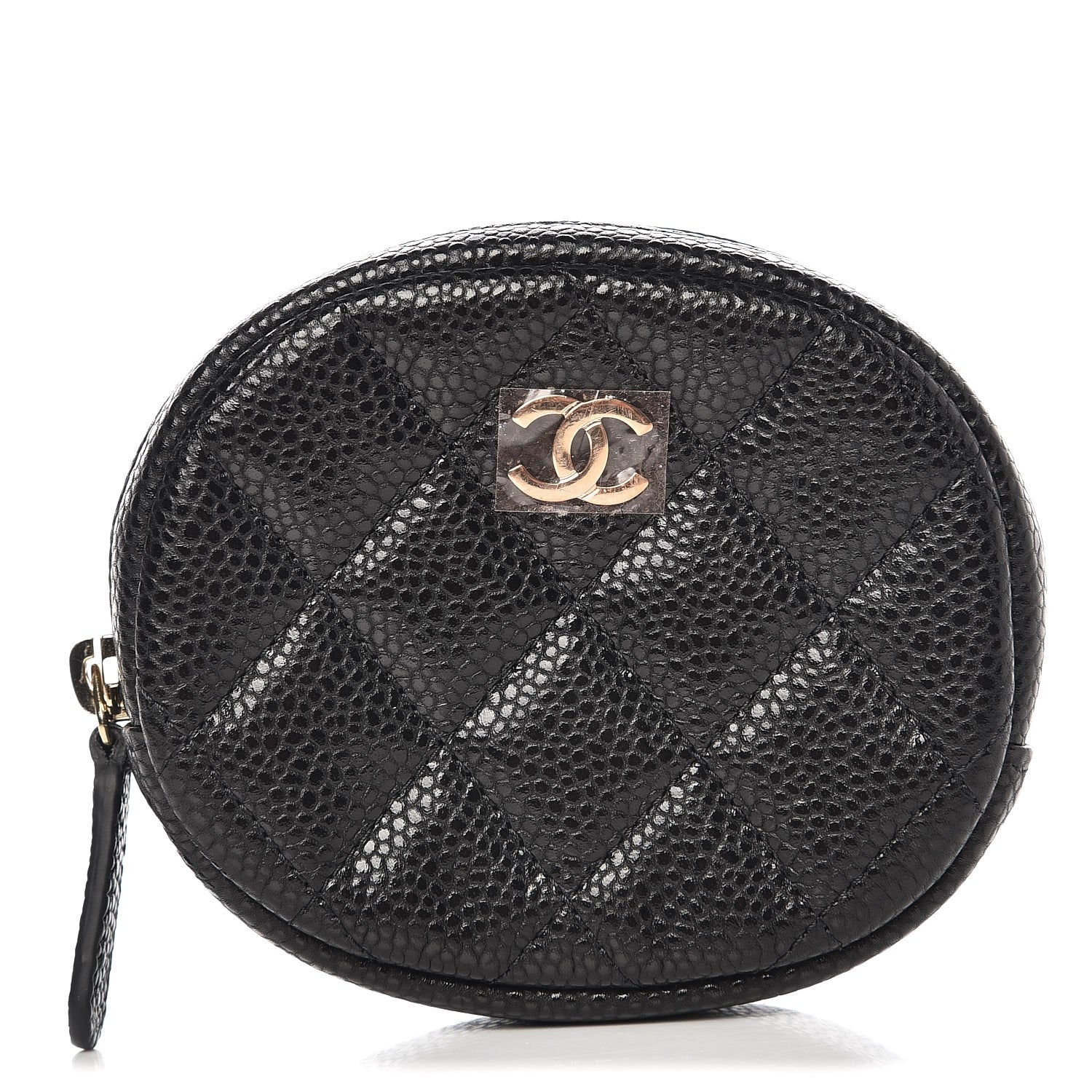 Chanel Caviar Quilted Zip Around Classic Coin Purse Black 1 of 7