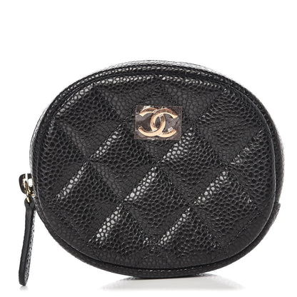 Chanel Caviar Quilted Zip Around Classic Coin Purse Black 1 of 7