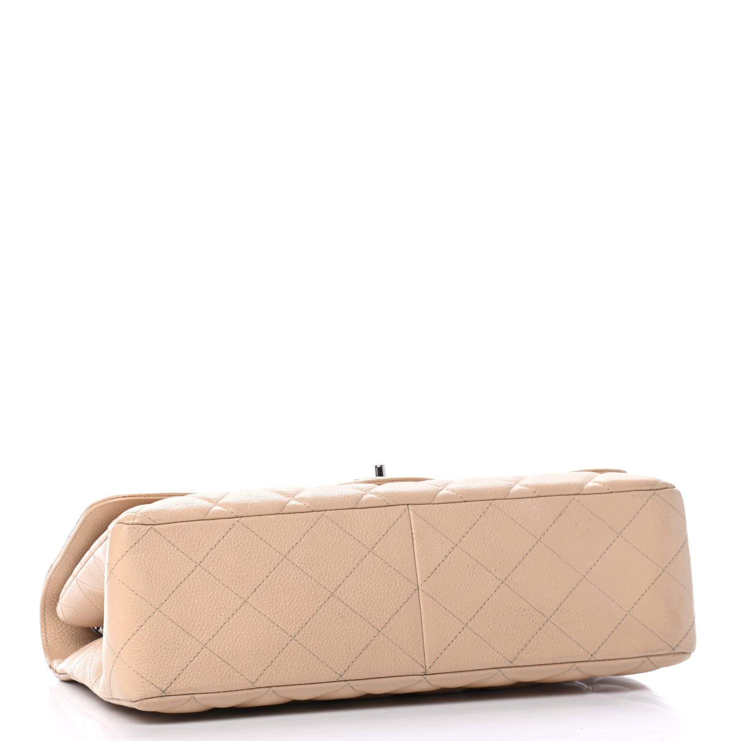 Chanel Caviar Quilted Jumbo Single Flap Beige Clair 3 of 6