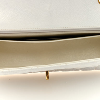Chanel Caviar Quilted Medium Single Flap White 5 of 11