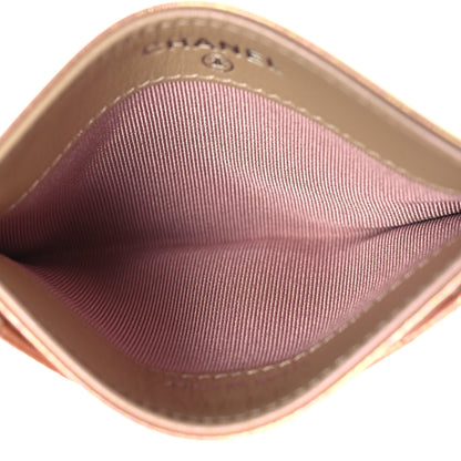 Chanel Iridescent Calfskin Quilted Card Holder Pink 5 of 10